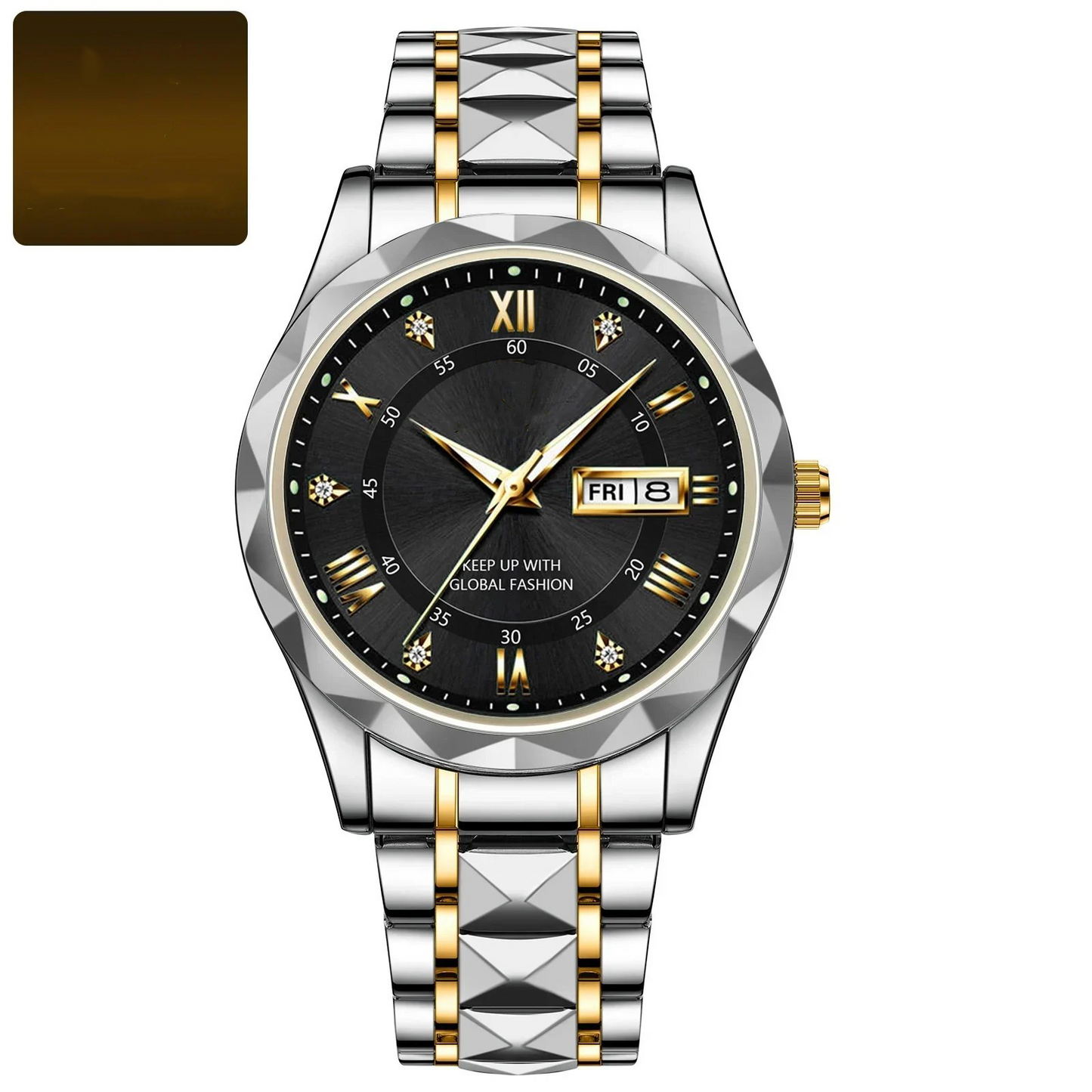 Avelena | Wasserdichte Top-Markenluxus-Herrenarmbanduhr mit Leuchtzifferblatt