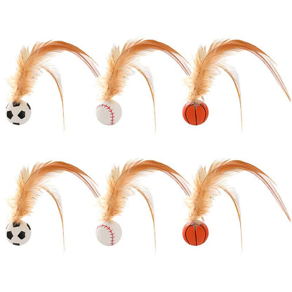 Avelena | Interaktiver Bouncing Ball für Katzen mit Federn