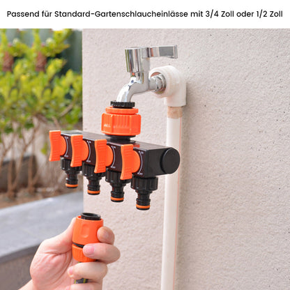 Avelena | Vierwege-Ventilumsteller für den Außenbereich mit Schalter