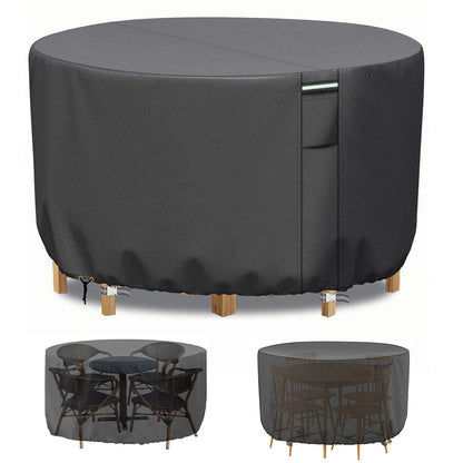 Avelena | Runde wasserdichte Abdeckung für Gartenmöbel | Hochbelastbar, UV-beständig & verstellbar für Außentische und Stühle