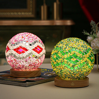 Avelena | BohoGlow – Moderne Boho Tischlampe mit USB-Ladefunktion