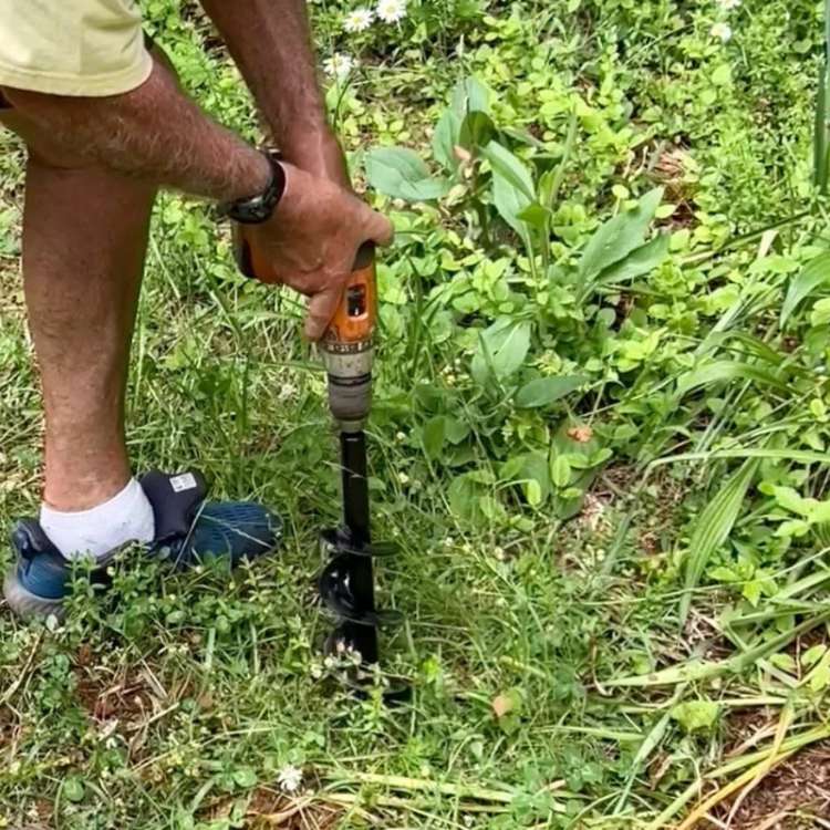 Avelena | SoilBuster Gartenbohrer - 3-Zoll Schwerlast-Spiralenwerkzeug zum Pflanzen von Zwiebeln, Blumen und Gemüse