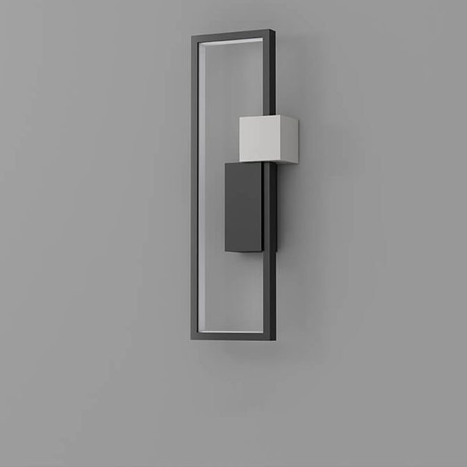 Avelena | Minimalistische Kreative Quadratische Rahmen Eisen Silikon LED Wandlampe