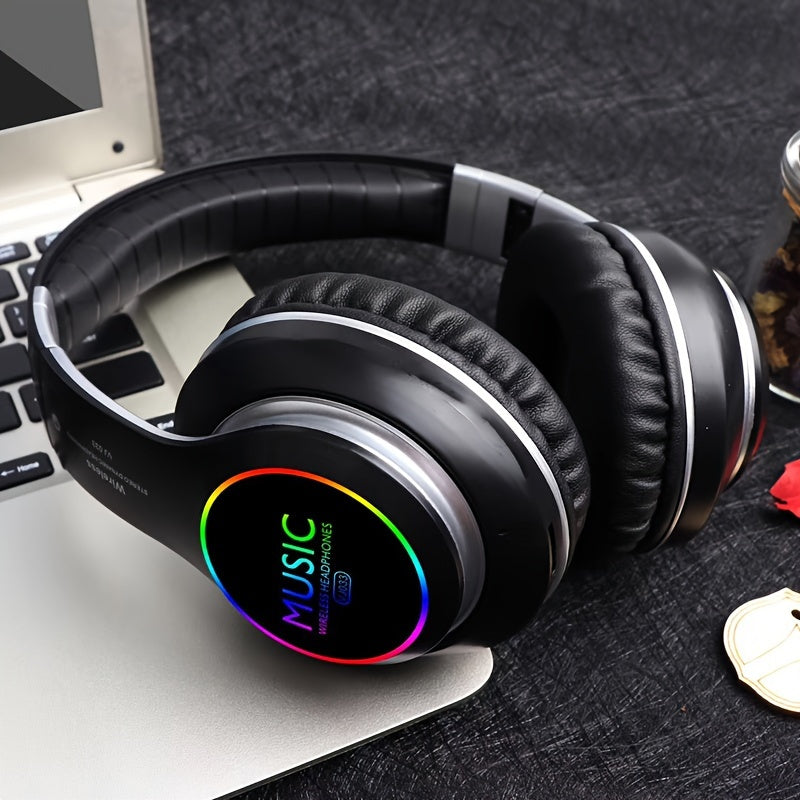 Avelena | Kopfhörer Wireless Over Ear mit LED-Beleuchtung