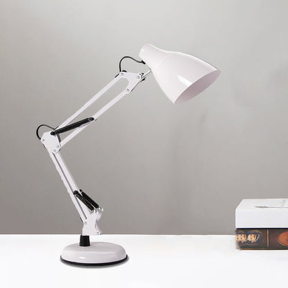 Avelena | Schwarz/Weiß Multi-Gelenk Schreibtischlampe mit Kegel-Schirm Modern Stil 1 Licht Metallische Aufgabenbeleuchtung für Das Studierzimmer