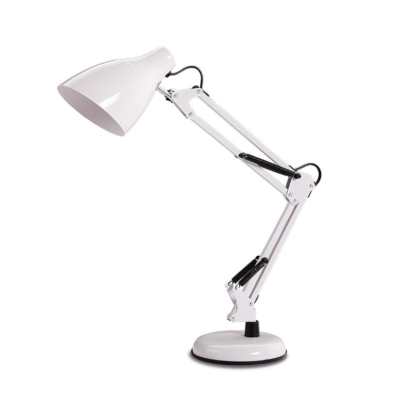Avelena | Schwarz/Weiß Multi-Gelenk Schreibtischlampe mit Kegel-Schirm Modern Stil 1 Licht Metallische Aufgabenbeleuchtung für Das Studierzimmer