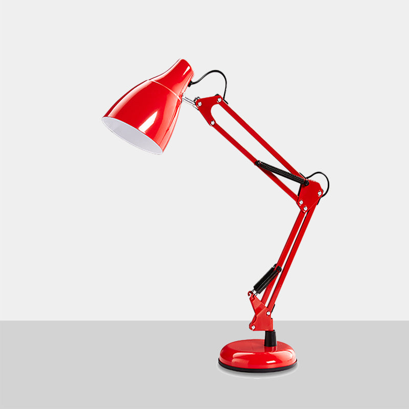 Avelena | Schwarz/Weiß Multi-Gelenk Schreibtischlampe mit Kegel-Schirm Modern Stil 1 Licht Metallische Aufgabenbeleuchtung für Das Studierzimmer