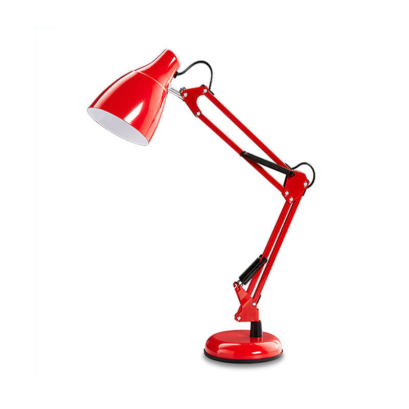 Avelena | Schwarz/Weiß Multi-Gelenk Schreibtischlampe mit Kegel-Schirm Modern Stil 1 Licht Metallische Aufgabenbeleuchtung für Das Studierzimmer