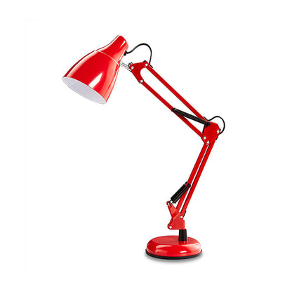 Avelena | Schwarz/Weiß Multi-Gelenk Schreibtischlampe mit Kegel-Schirm Modern Stil 1 Licht Metallische Aufgabenbeleuchtung für Das Studierzimmer