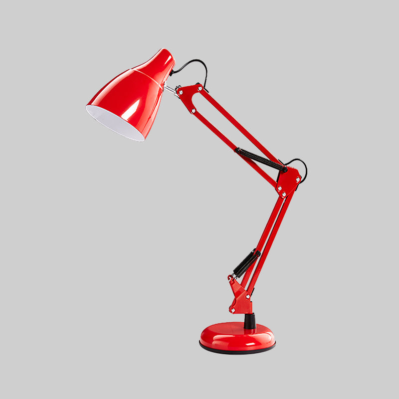 Avelena | Schwarz/Weiß Multi-Gelenk Schreibtischlampe mit Kegel-Schirm Modern Stil 1 Licht Metallische Aufgabenbeleuchtung für Das Studierzimmer