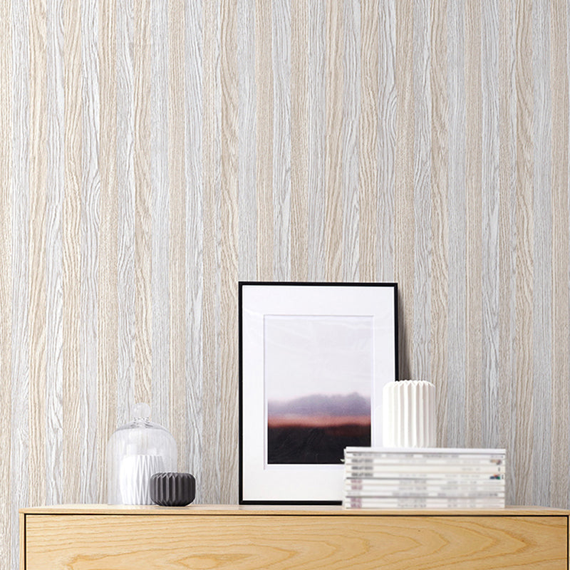 Avelena | Pvc Abnehmbarer Klebe Tapete Ländliches Holzlook Wandbelag In Grau für Akzentwand