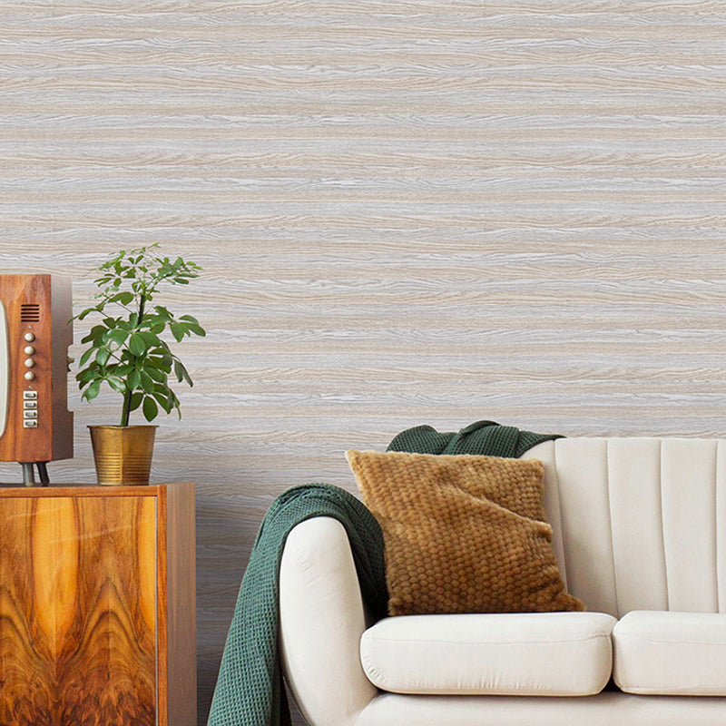 Avelena | Pvc Abnehmbarer Klebe Tapete Ländliches Holzlook Wandbelag In Grau für Akzentwand
