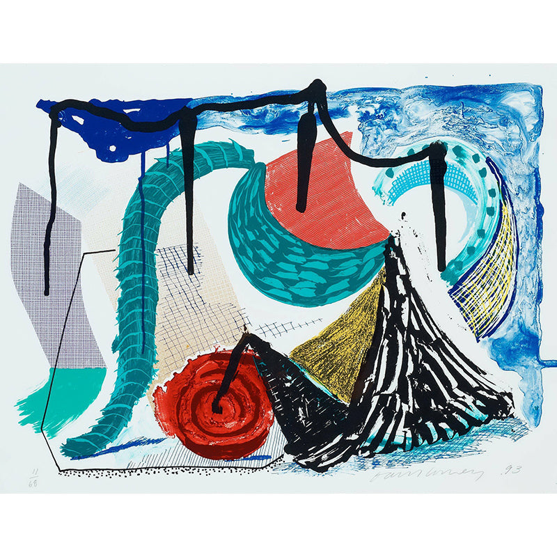 Avelena | Catherines Walk Tapete Rot-Blau-Grün Zeitgenössische Wandkunst für Schlafzimmer