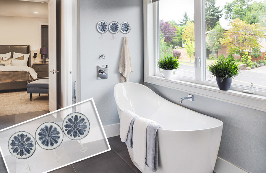 Avelena | Delft Inspirierte Platte Dreifach Wandhaken
