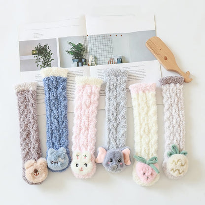 Avelena | Ein Paar Baby süße Koralle Fleece Socken