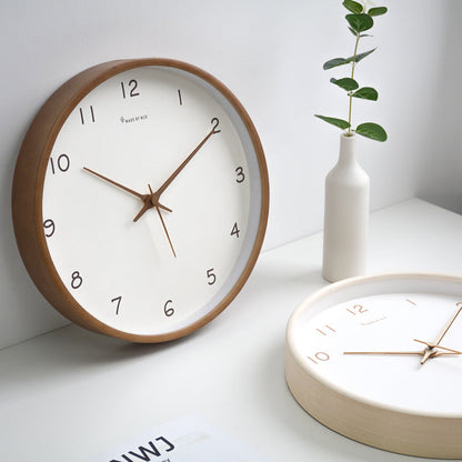Avelena | Einfache Analoge Massive Holz-Wanduhr für Das Zuhause Zeitlos und Elegant!