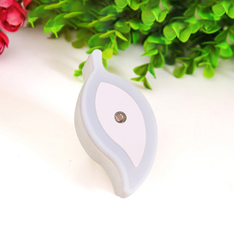 Avelena | Plastikblatt Mini Wandbeleuchtung Ideen Cartoon Grün/Rosa/Weiß Stecker Led Nachtlampe für Kinderzimmer