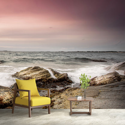 Avelena | Vast Sea And Rock Wandbild für Das Wohnzimmer Meereslandschaften Wandverkleidung, Anpassbare Größe Verfügbar