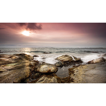 Avelena | Vast Sea And Rock Wandbild für Das Wohnzimmer Meereslandschaften Wandverkleidung, Anpassbare Größe Verfügbar