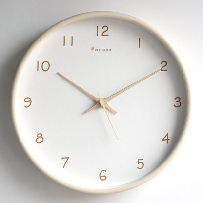 Avelena | Einfache Analoge Massive Holz-Wanduhr für Das Zuhause Zeitlos und Elegant!