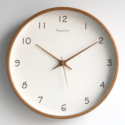 Avelena | Einfache Analoge Massive Holz-Wanduhr für Das Zuhause Zeitlos und Elegant!