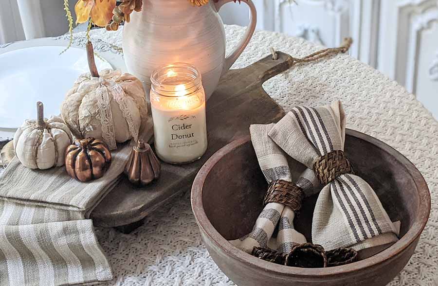 Avelena | Rattan Serviettenringe, Set mit 6