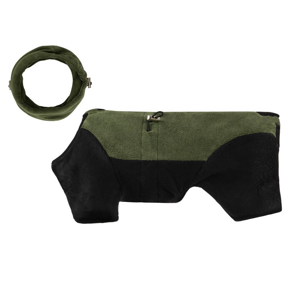 Avelena | Vollständiger Schutz Polar Fleece Hund Overall mit abnehmbarem Kragen