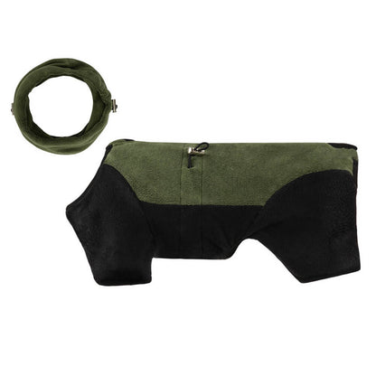 Avelena | Vollständiger Schutz Polar Fleece Hund Overall mit abnehmbarem Kragen