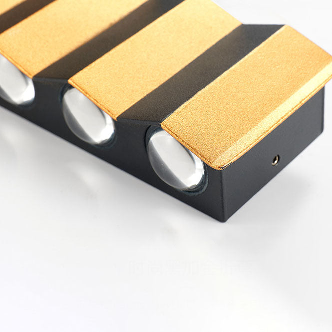 Avelena | Modernes Licht Luxus Golden Aluminium Outdoor wasserdichte Terrasse LED Wandleuchte Lampe