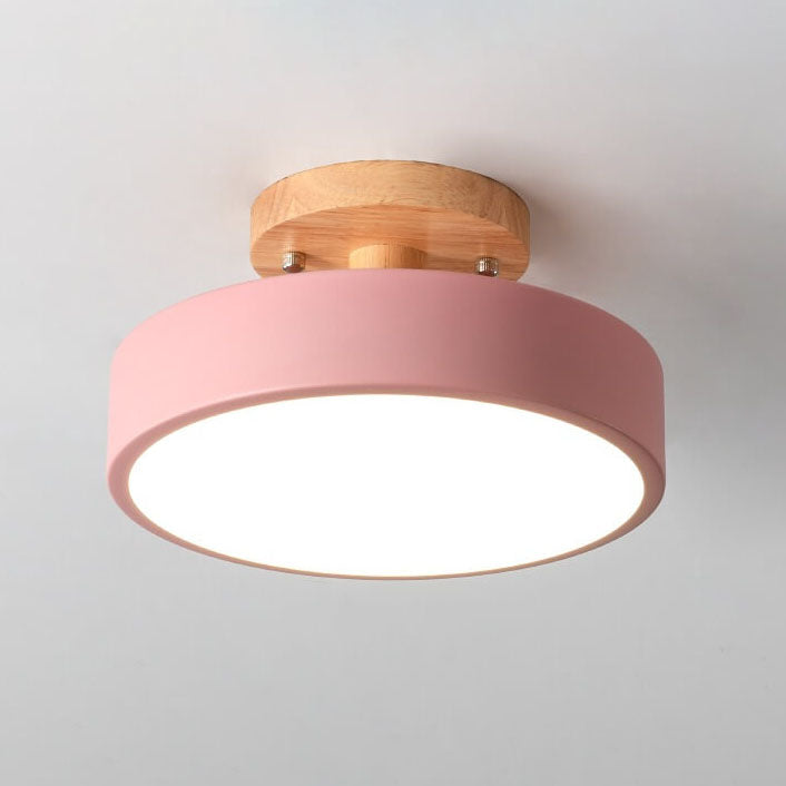 Avelena | Nordic Log Runde Led-Halb Eingebaut Deckenleuchte