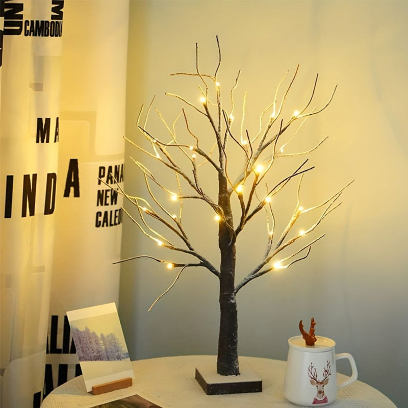 Avelena | Atmosphärischer Lichtbaum mit roten Vögeln – Flexibler LED-Dekorationsbaum