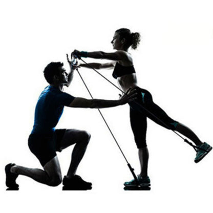 Avelena | 8-in-1 tragbares Pilates-Bar-Set mit Widerstandsband, Fußschlaufe, ideal für das Ganzkörper-Workout zu Hause, im Fitnessstudio, Gewichtheben