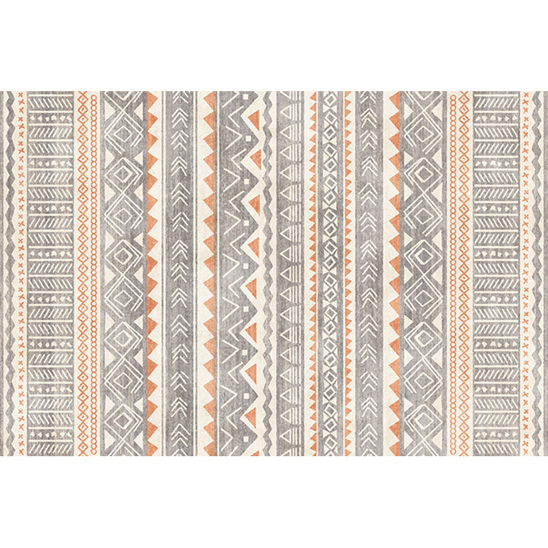 Avelena | Indische Americana Indoor-Teppich Gestreifter Diamant Geometrisch Synthetisch Fleckenresistent Maschinengewebter Teppich für den Kaminbereich