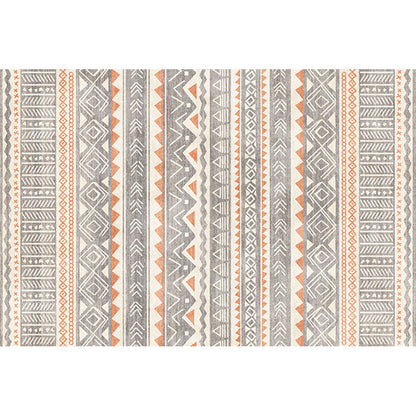 Avelena | Indische Americana Indoor-Teppich Gestreifter Diamant Geometrisch Synthetisch Fleckenresistent Maschinengewebter Teppich für den Kaminbereich