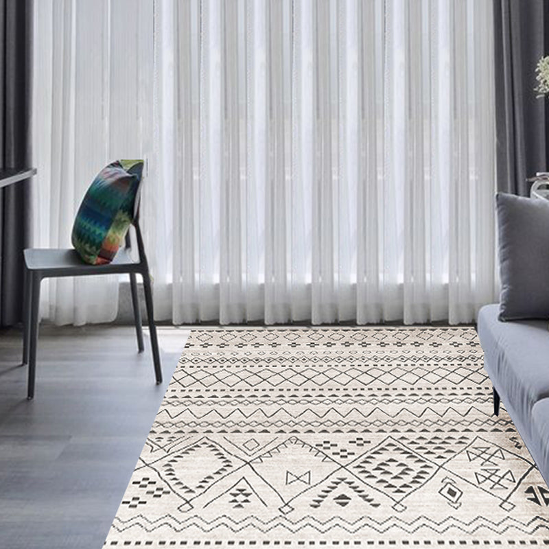 Avelena | Southwestern-Teppich Einfach Geometrisch Diamant Waschbar Bodenbelag für das Schlafzimmer Kraftwebstuhl Waschbarer Rutschfester Teppich