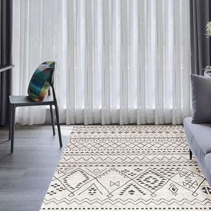 Avelena | Southwestern-Teppich Einfach Geometrisch Diamant Waschbar Bodenbelag für das Schlafzimmer Kraftwebstuhl Waschbarer Rutschfester Teppich