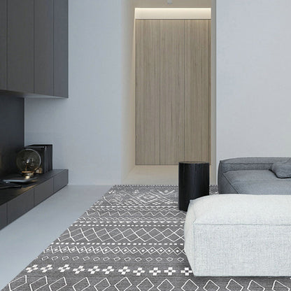 Avelena | Southwestern-Teppich Einfach Geometrisch Diamant Waschbar Bodenbelag für das Schlafzimmer Kraftwebstuhl Waschbarer Rutschfester Teppich