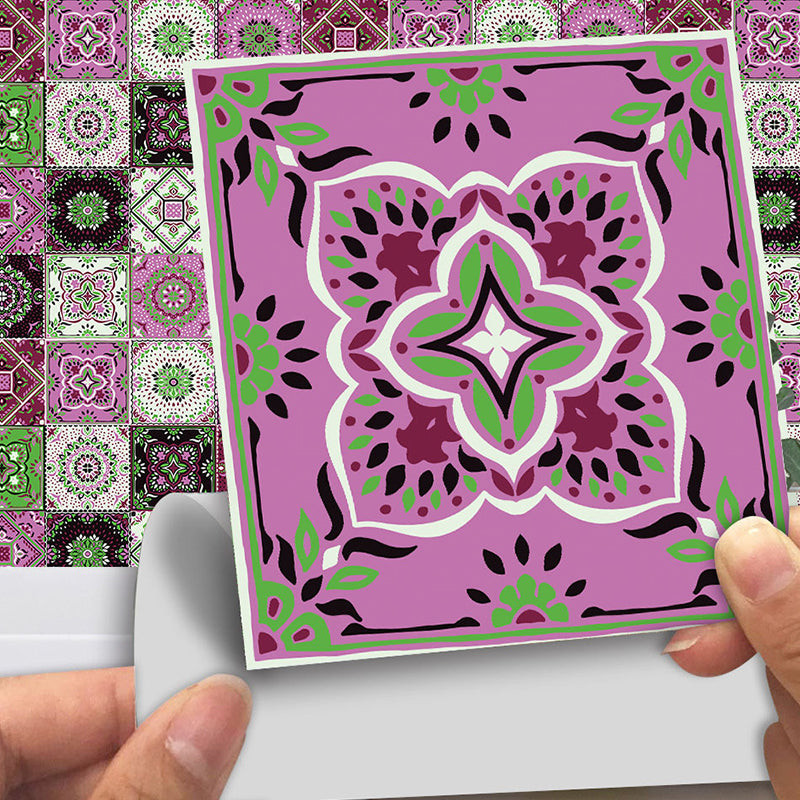 Avelena | Bunte Blumen Aufkleber Tapeten Entfernbare Boho Küchen Wanddekoration (16 Stück)