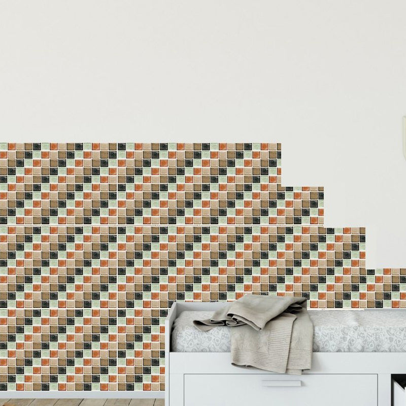 Avelena | Rotbraune Mosaikfliesen Tapeten Abziehen und Kleben Moderne Küchenwandverkleidung, 6 Stück