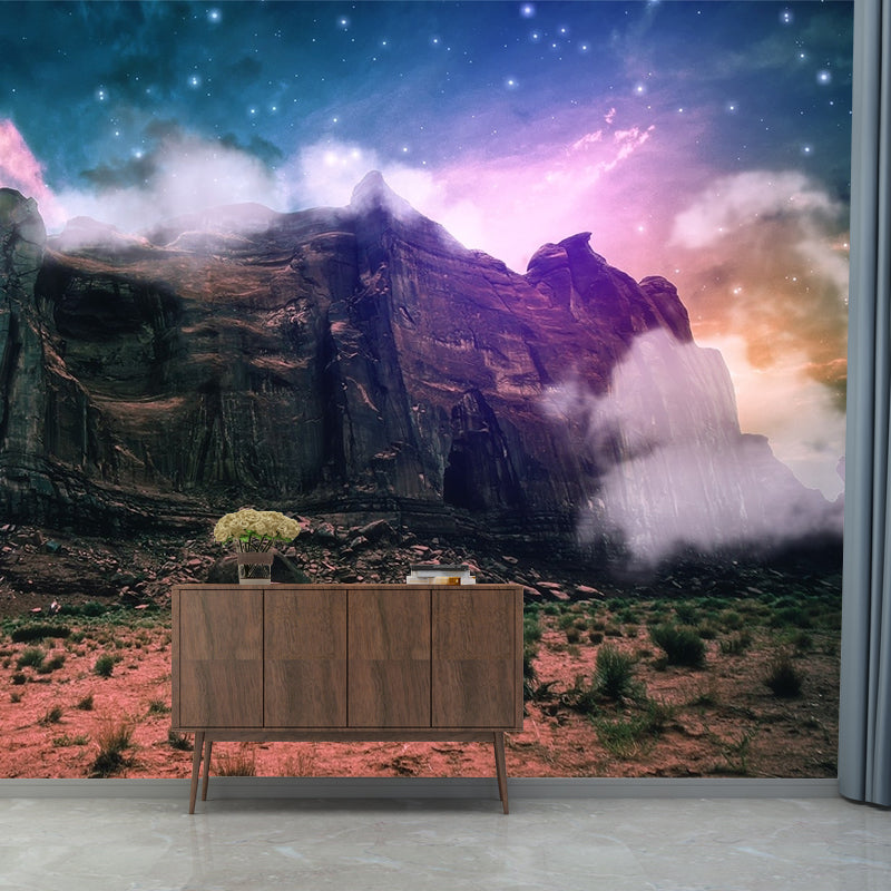 Avelena | Magic Mountain Front View Wandbild für Kinderzimmer, Blau-Blau, Personalisierte Größe Verfügbar