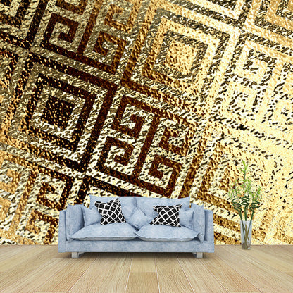 Avelena | Goldfolie Tapete Wandbild Geometrisches Muster Künstlerische Feuchtigkeitsbeständige Wanddekoration