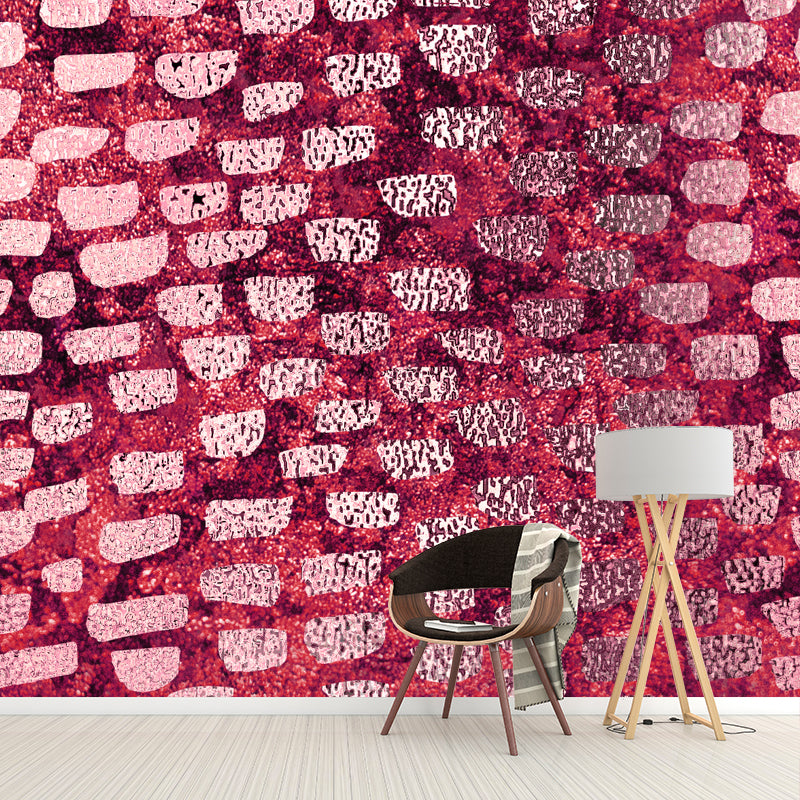 Avelena | Modernist Spots Folienwandtapete für Das Schlafzimmer Personalisierte Wandkunst In Pastellfarbe