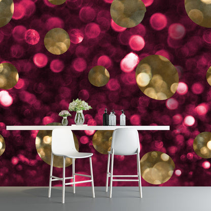 Avelena | Glitter Wasserdichte Wandtapete Modern Faux Pailletten Wandverkleidung In Rosarot