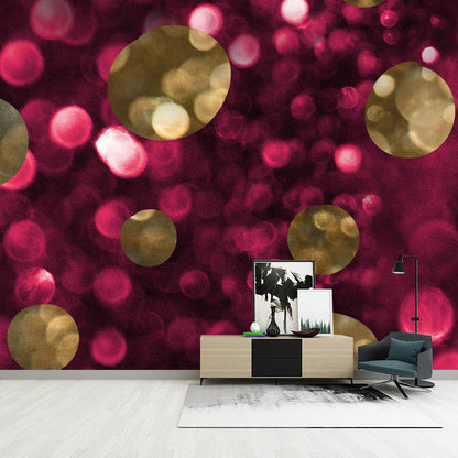 Avelena | Glitter Wasserdichte Wandtapete Modern Faux Pailletten Wandverkleidung In Rosarot