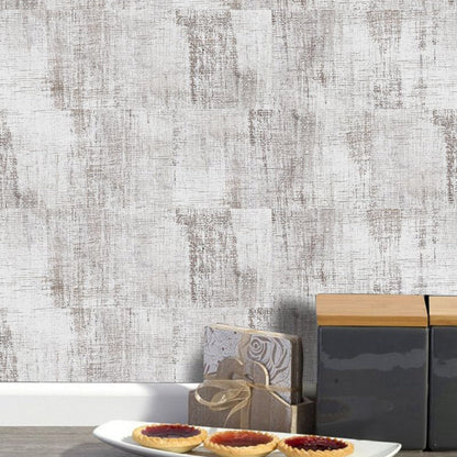 Avelena | Dorf Holzlook Tapetenpaneel Grau Abnehmbares und Klebe Wandkunst für Das Esszimmer