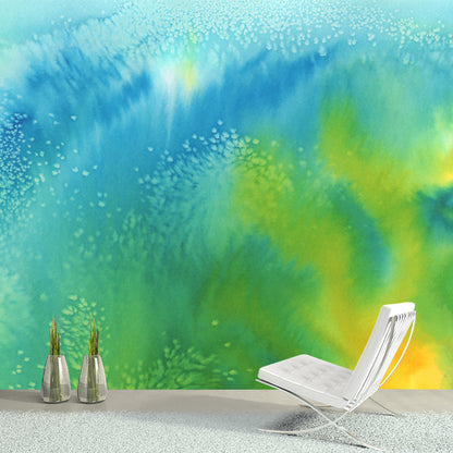 Avelena | Grüne Pflanzen Wandgemälde Aufkleber Fleckenresistente Kunst Wohnzimmer Wandverkleidung