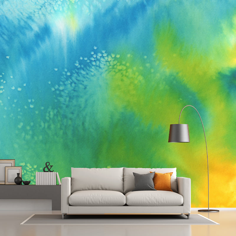 Avelena | Grüne Pflanzen Wandgemälde Aufkleber Fleckenresistente Kunst Wohnzimmer Wandverkleidung