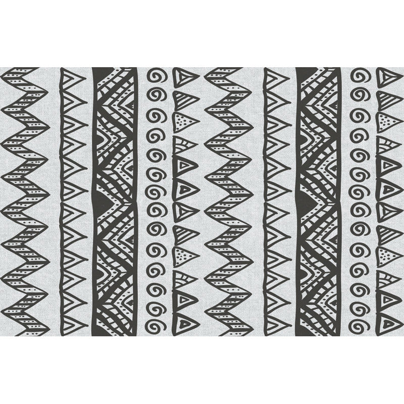 Avelena | Americana Southwestern Teppich Im Grauen Dreieck-Diamant-Muster Teppich Polyester Haustierfreundlicher Teppich für Wohnkultur