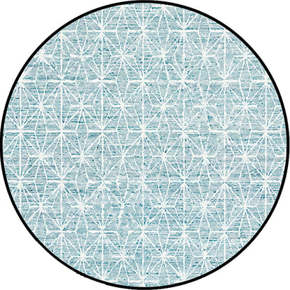 Avelena | Runder Teppich Southwestern Einfach Geometrisch Gitter Tribal Bodenbelag Polyester Rutschfest Fleckenresistent Teppich