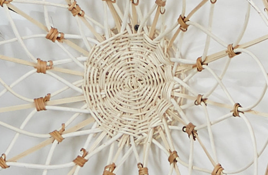 Avelena | Runde Rattan Wandkunst, Set mit 3